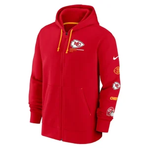 Kansas city chiefs nike surrey full zip hoodie Red M