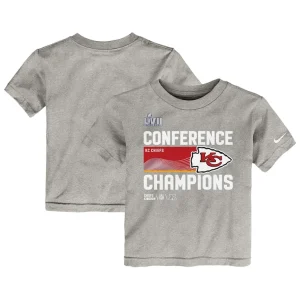 Kansas city chiefs nike toddler 2022 afc champions locker room trophy collection t shirt Gray