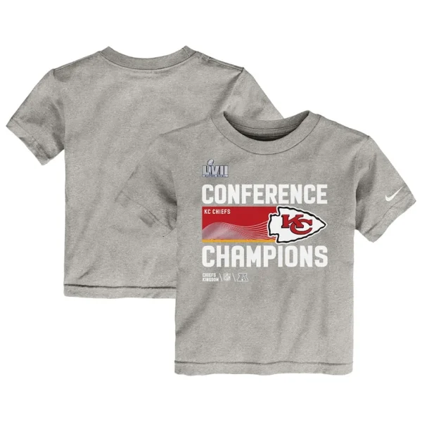 Kansas city chiefs nike toddler 2022 afc champions locker room trophy collection t shirt Gray