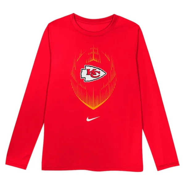 Kansas city chiefs nike toddler legend icon long sleeve t shirt Red 3T