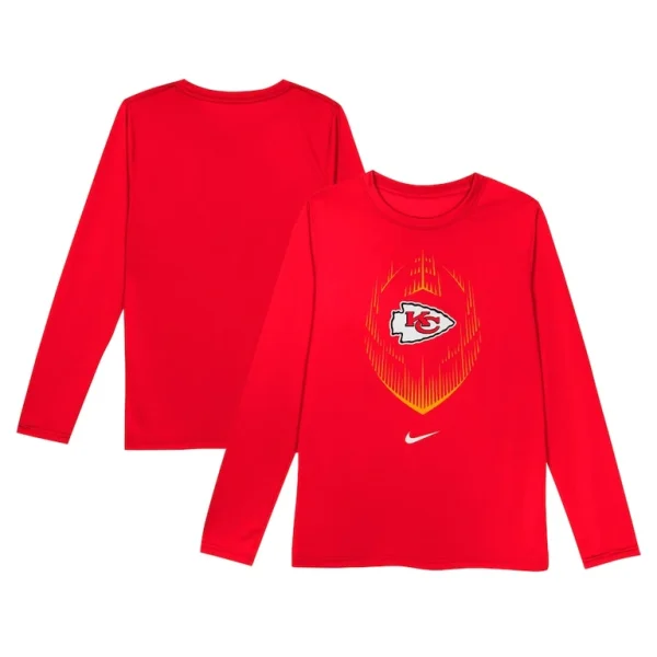 Kansas city chiefs nike toddler legend icon long sleeve t shirt Red