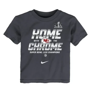 Kansas city chiefs nike toddler super bowl lviii champions parade t shirt anthracite Multi 3T