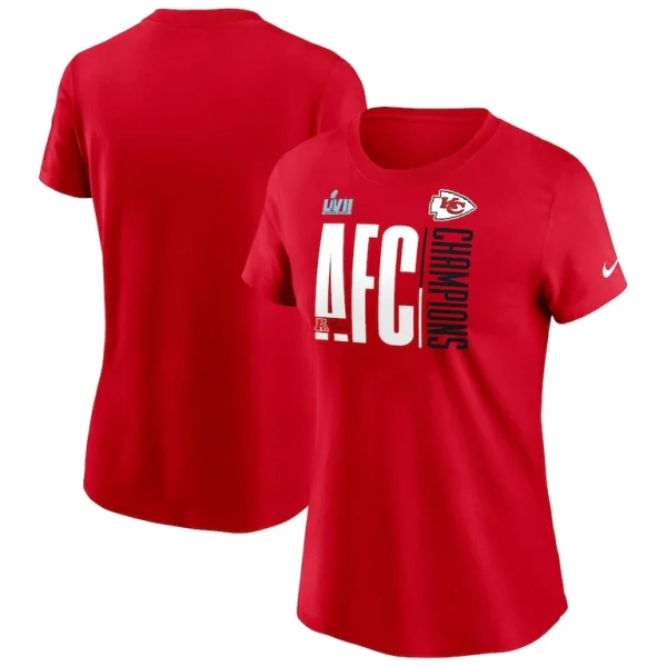 Kansas city chiefs nike womens 2022 afc champions iconic t shirt Red