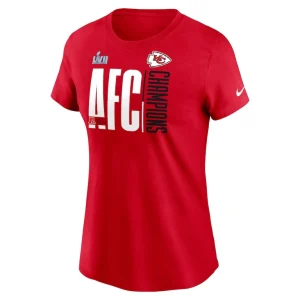 Kansas city chiefs nike womens 2022 afc champions iconic t shirt Red M