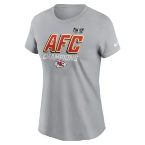 Kansas city chiefs nike womens 2023 afc champions iconic t shirt Gray M
