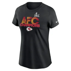 Kansas city chiefs nike womens 2024 afc champions t shirt Black M