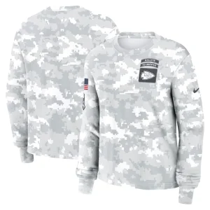 Kansas city chiefs nike womens 2024 salute to service long sleeve t shirt Arctic camo