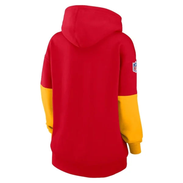 Kansas city chiefs nike womens 2024 sideline essential fleece pullover hoodie Red M