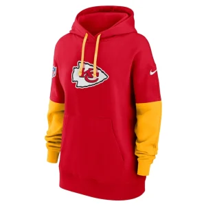 Kansas city chiefs nike womens 2024 sideline essential fleece pullover hoodie Red S