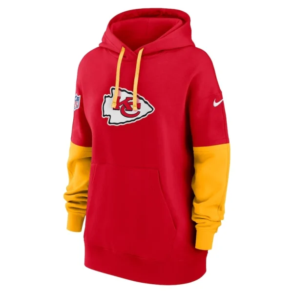 Kansas city chiefs nike womens 2024 sideline essential fleece pullover hoodie Red S