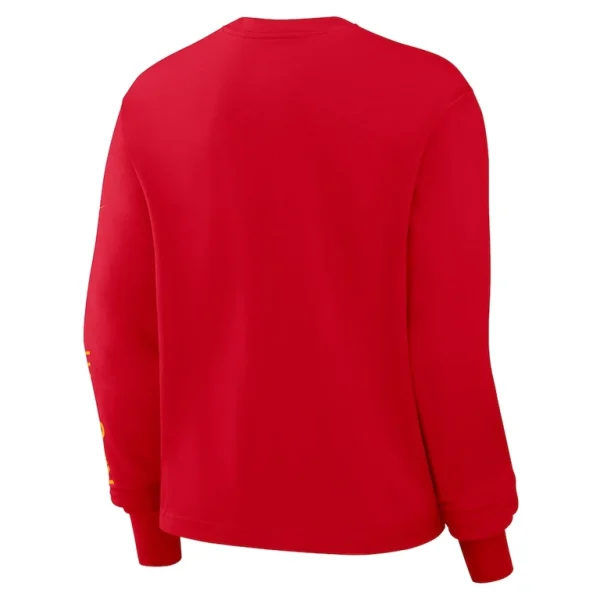 Kansas city chiefs nike womens boxy long sleeve t shirt Red M