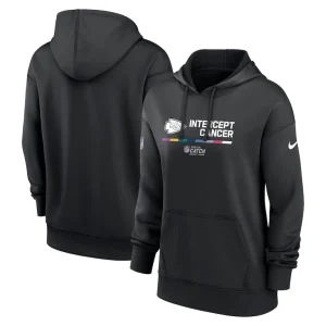Kansas city chiefs nike womens nfl crucial catch therma performance pullover hoodie Black