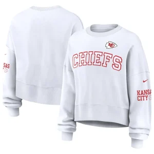 Kansas city chiefs nike womens oversized pullover sweatshirt White