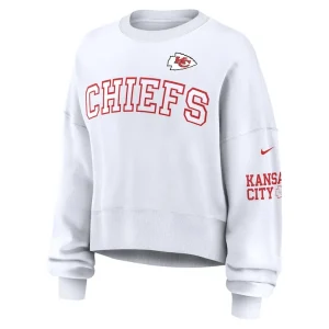 Kansas city chiefs nike womens oversized pullover sweatshirt White S