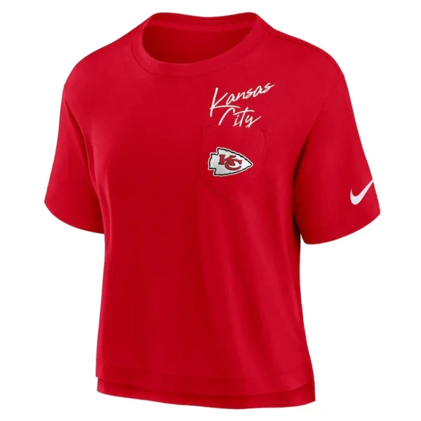 Kansas city chiefs nike womens performance pocket t shirt Red S
