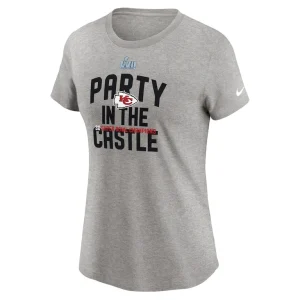 Kansas city chiefs nike womens super bowl lvii champions parade t shirt Gray M