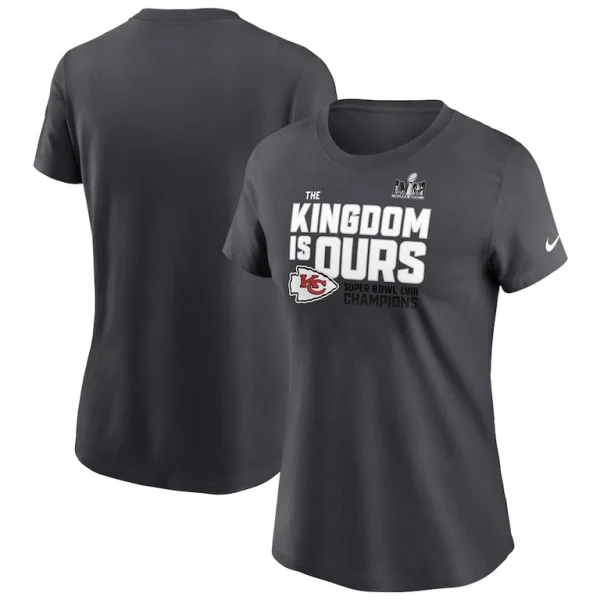 Kansas city chiefs nike womens super bowl lviii champions local fashion t shirt anthracite Multi