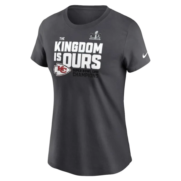 Kansas city chiefs nike womens super bowl lviii champions local fashion t shirt anthracite Multi M