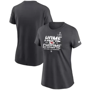 Kansas city chiefs nike womens super bowl lviii champions parade t shirt anthracite Multi