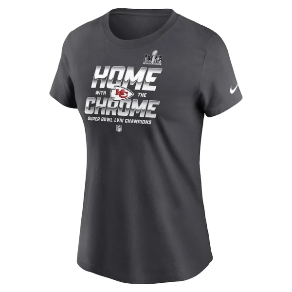 Kansas city chiefs nike womens super bowl lviii champions parade t shirt anthracite Multi M