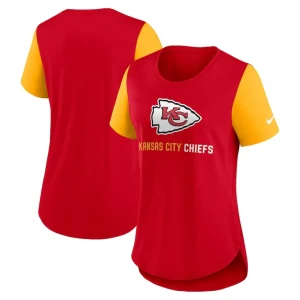 Kansas city chiefs nike womens terrace swift tri blend performance t shirt Red