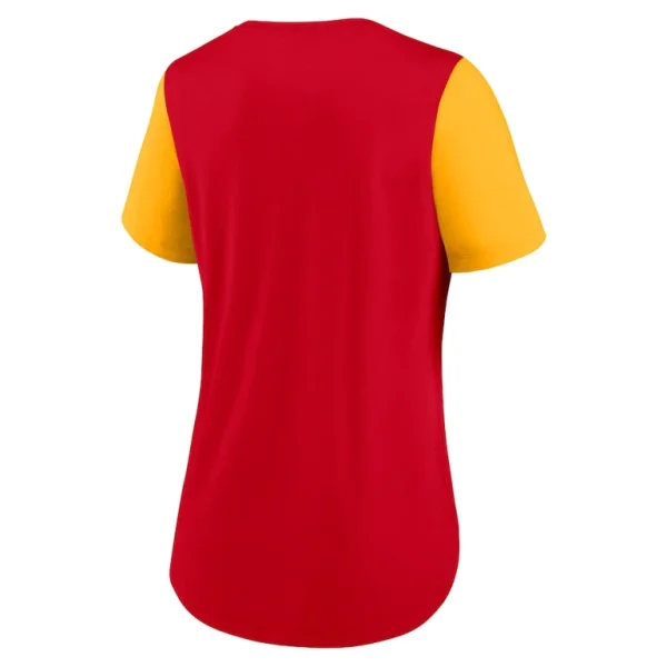 Kansas city chiefs nike womens terrace swift tri blend performance t shirt Red M