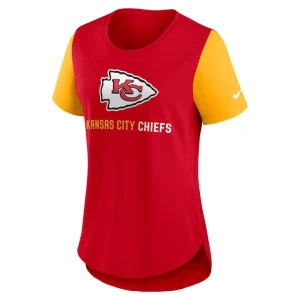 Kansas city chiefs nike womens terrace swift tri blend performance t shirt Red S