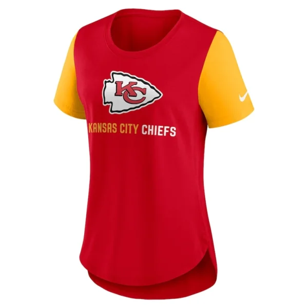 Kansas city chiefs nike womens terrace swift tri blend performance t shirt Red S