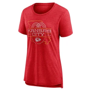 Kansas city chiefs nike womens vintage graphic tri blend scoop neck t shirt Red M