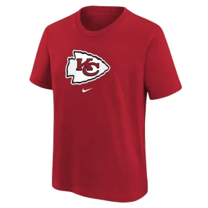 Kansas city chiefs nike youth logo t shirt Red Yth M