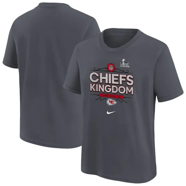 Kansas city chiefs nike youth super bowl lix local t shirt anthracite Multi