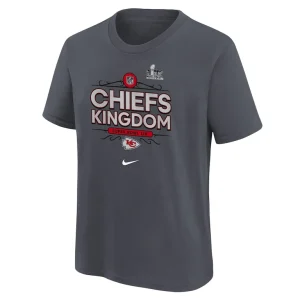 Kansas city chiefs nike youth super bowl lix local t shirt anthracite Multi Yth M