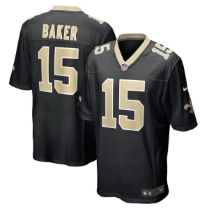 Kawaan baker new orleans saints nike game player jersey Black