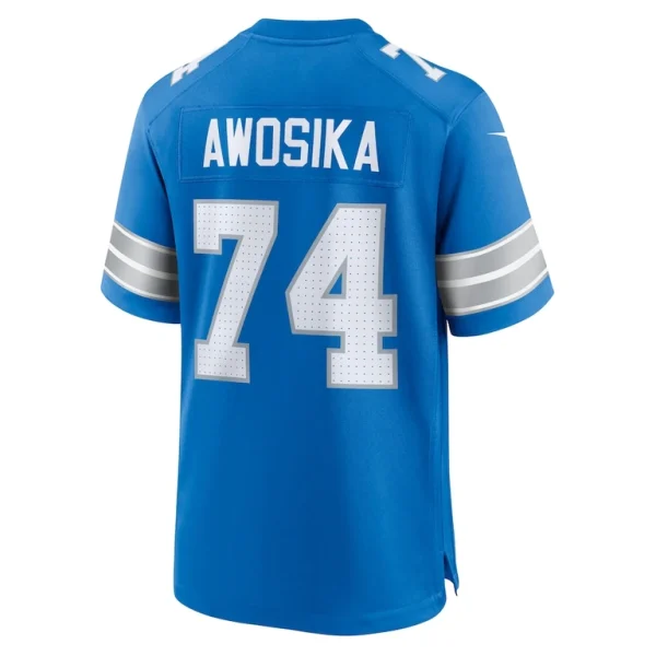 Kayode awosika detroit lions nike team game jersey Blue L