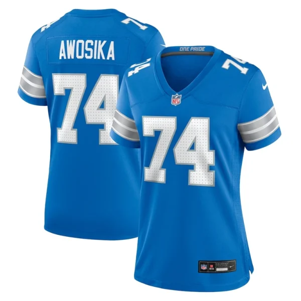 Kayode awosika detroit lions nike womens team game jersey Blue