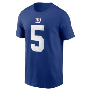 Kayvon thibodeaux new york giants nike player name number t shirt Royal M