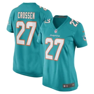Keion crossen miami dolphins nike womens game player jersey Aqua