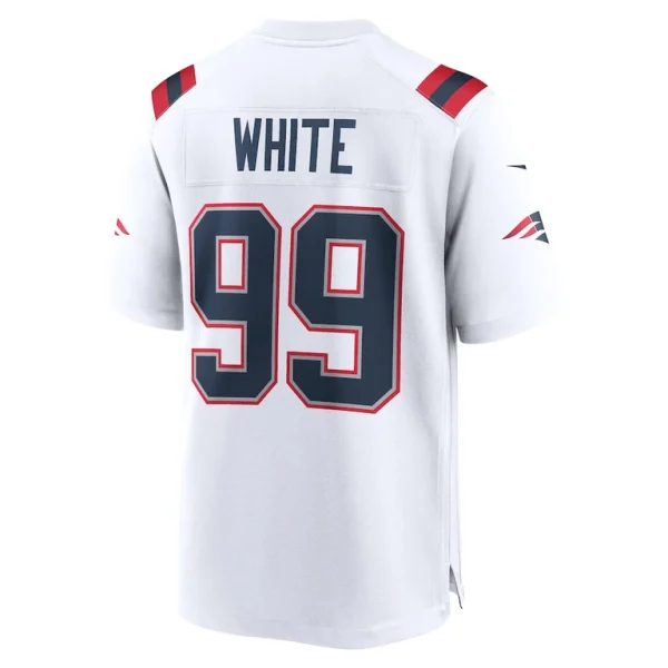 Keion white new england patriots nike game jersey White L