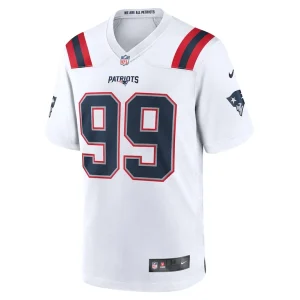 Keion white new england patriots nike game jersey White M