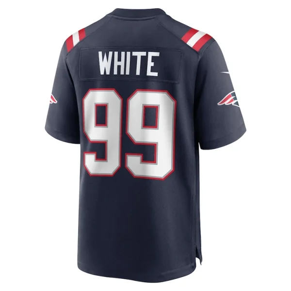 Keion white new england patriots nike team game jersey Navy L