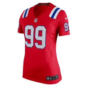 Keion white new england patriots nike womens alternate team game jersey Red M