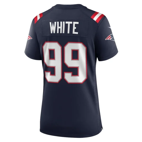Keion white new england patriots nike womens team game jersey Navy L