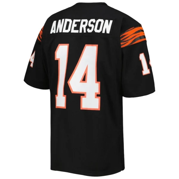 Ken anderson cincinnati bengals 1981 mitchell ness authentic throwback retired player jersey Black 44