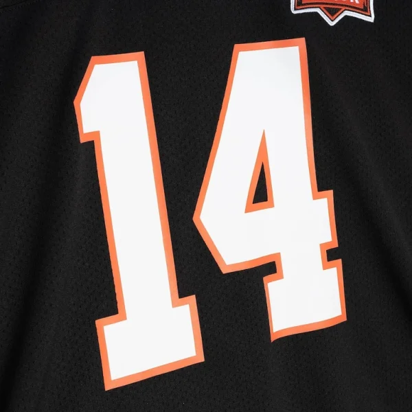 Ken anderson cincinnati bengals 1981 mitchell ness authentic throwback retired player jersey Black 48