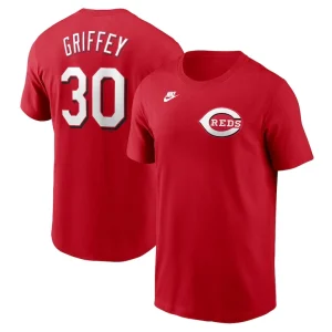 Ken griffey jr. cincinnati reds nike fuse name number t shirt Red