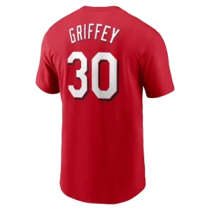 Ken griffey jr. cincinnati reds nike fuse name number t shirt Red L