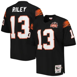 Ken riley cincinnati bengals 1981 mitchell ness authentic throwback retired player jersey Black