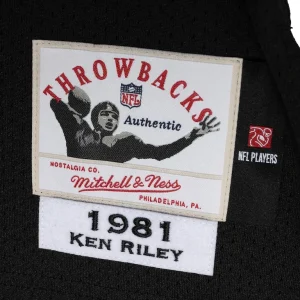 Ken riley cincinnati bengals 1981 mitchell ness authentic throwback retired player jersey Black 52