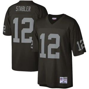 Ken stabler las vegas raiders mitchell ness legacy replica jersey Black