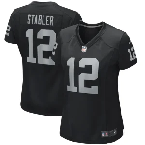 Ken stabler las vegas raiders nike womens game retired player jersey Black